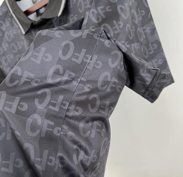 Retro Chelsea 1990 Black Special Black Out Jersey - Image 4