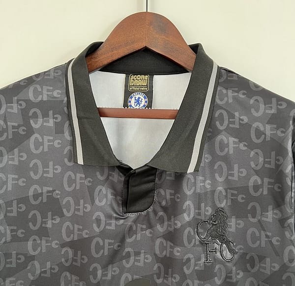 Retro Chelsea 1990 Black Special Black Out Jersey - Image 5