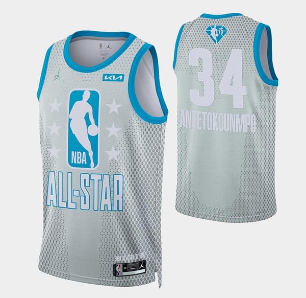 Adult 2022 All-Star Giannis Antetokounmpo Gray Jersey