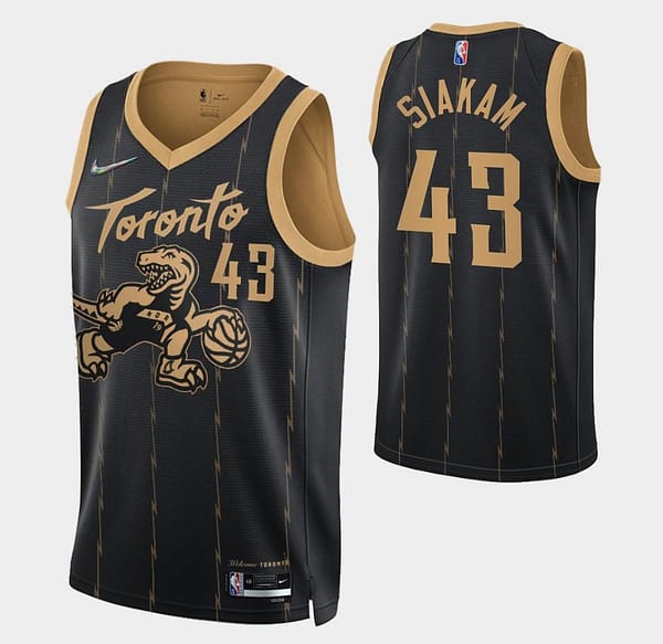 Men's Pascal Siakam 75th Anniversary City Black Jersey