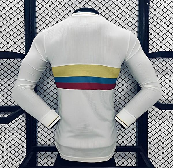Player Version 2024 Colombia White 100Th Anniversary Long Sleeve Jersey - Image 2