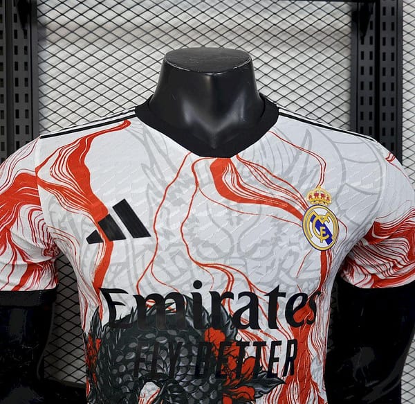 25/26 Player Version Real Madrid White Black Dragon Special Edition Jersey - Image 5