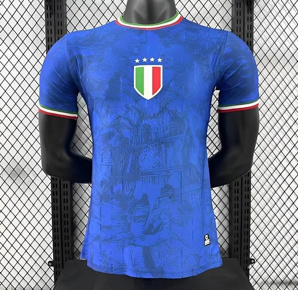 Player Version 2024 Italy Italian Football TV Blue EURO Jersey