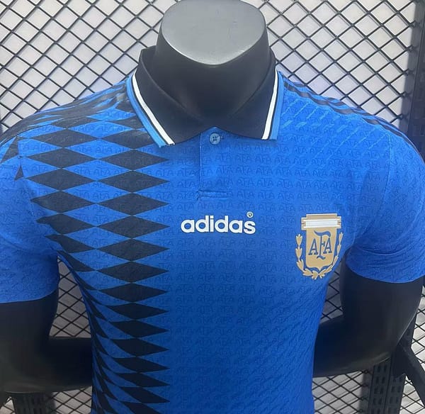 Player Version Retro 1994 Argentina Away Blue Jersey - Image 2