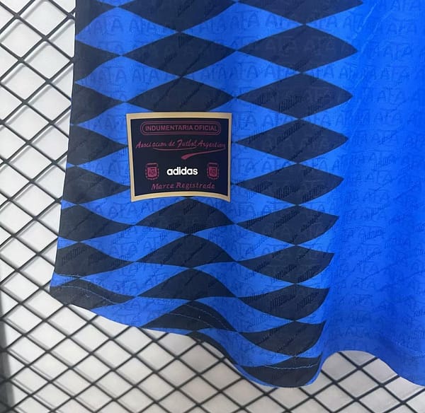 Player Version Retro 1994 Argentina Away Blue Jersey - Image 4