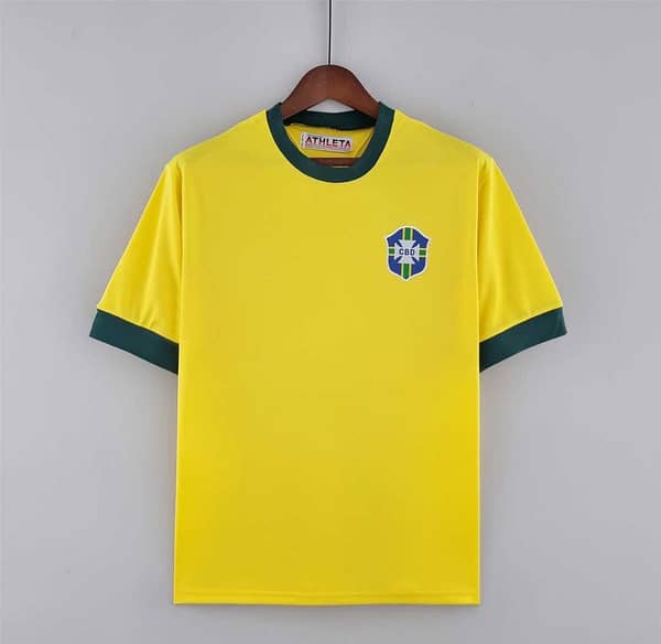 Retro 1970 Brazil Home Jersey 10#Pelé Commemorate The King Of Football
