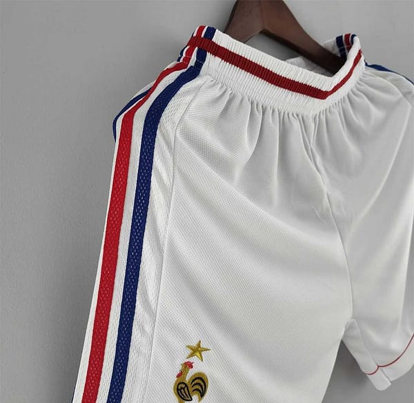 Retro 1998 France Home White Shorts - Image 5