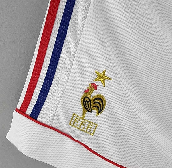 Retro 1998 France Home White Shorts - Image 6