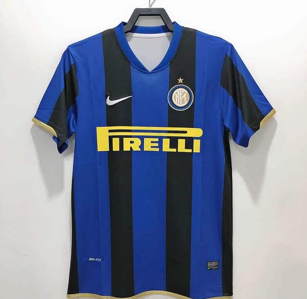 Retro 08/09 Inter Milan Home Champions Version Soccer Jersey
