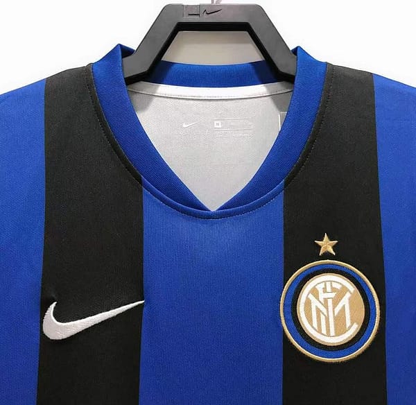 Retro 08/09 Inter Milan Home Champions Version Soccer Jersey - Image 8