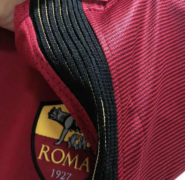 Retro 17/18 Roma Home Soccer Jersey - Image 3