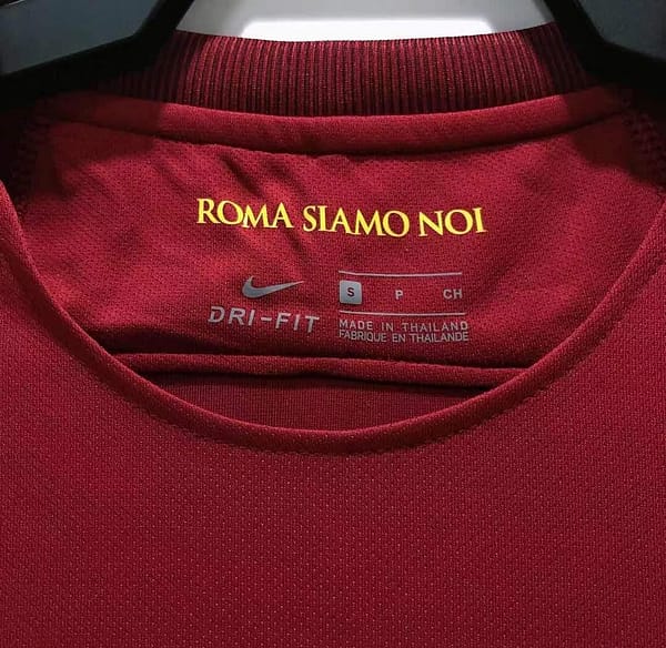 Retro 17/18 Roma Home Soccer Jersey - Image 8