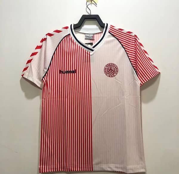 Retro 1986 Denmark Away Soccer Jersey