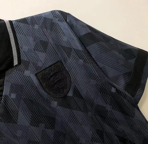Retro 1990 England Away Black Soccer Jersey - Image 6