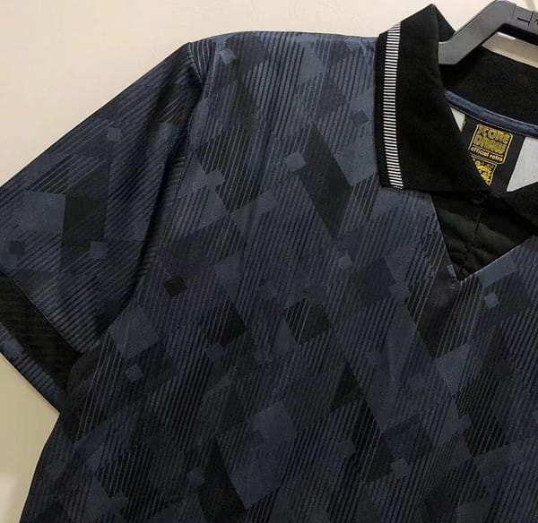 Retro 1990 England Away Black Soccer Jersey - Image 7