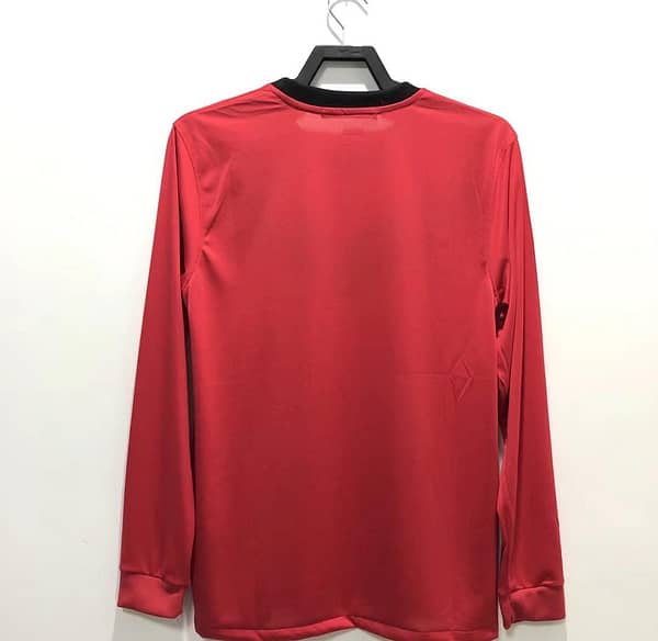 Retro 09/10 Long Sleeve Manchester United Home Soccer Jersey - Image 9