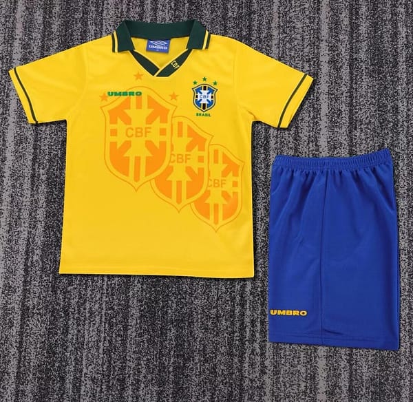 Retro Kids 1994 Brazil Home Jersey - Image 19