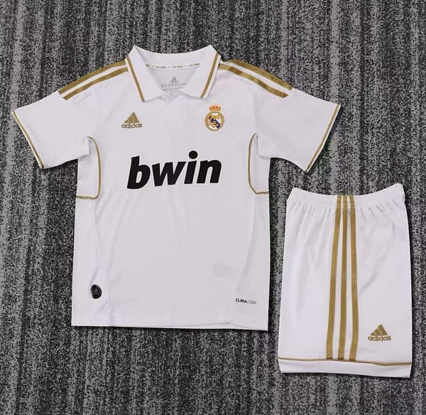 Retro Kids 11/12 Real Madrid Home Jersey - Image 15