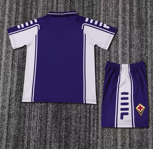 Retro Kids 99/00 Fiorentina Home Soccer Jersey - Image 5