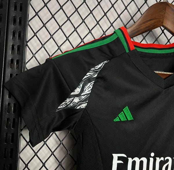 24/25 Kids Arsenal Away Black Jersey - Image 4