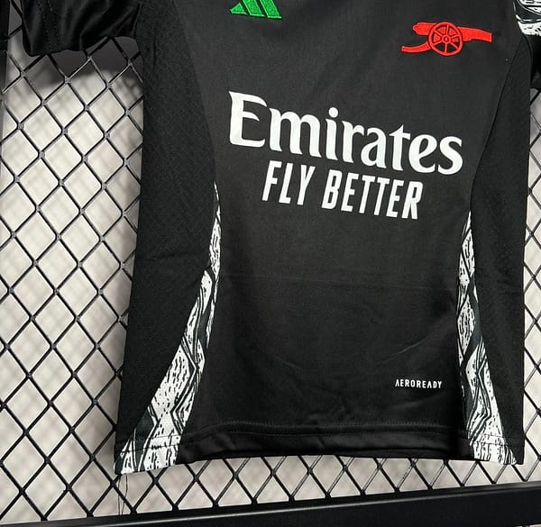 24/25 Kids Arsenal Away Black Jersey - Image 5