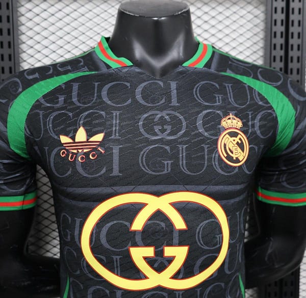 Player Version 24/25 Real Madrid x GUCCI Black Special Jersey - Image 3