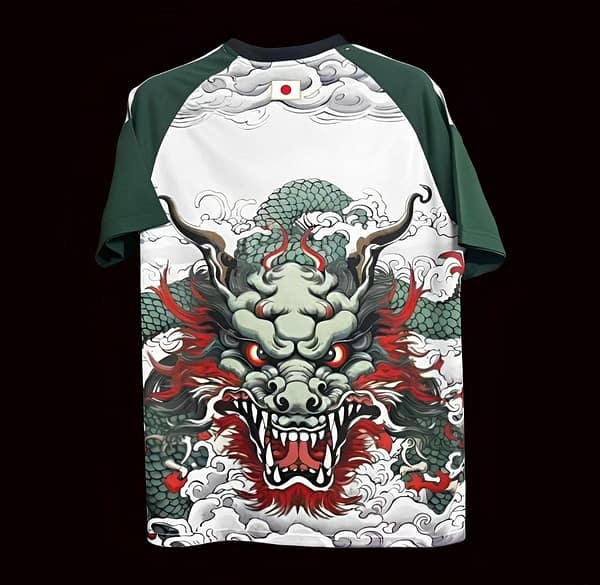 2024 Japan x Y3 Green White Dragon Special Jersey - Image 2