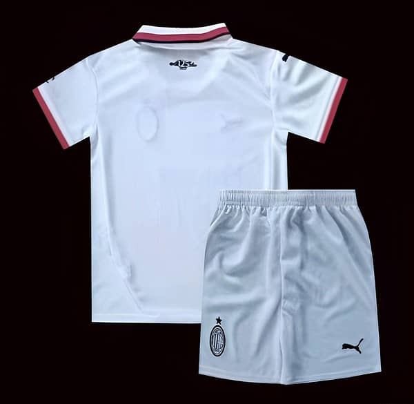 24/25 Kids AC Milan Away  White Jersey - Image 2