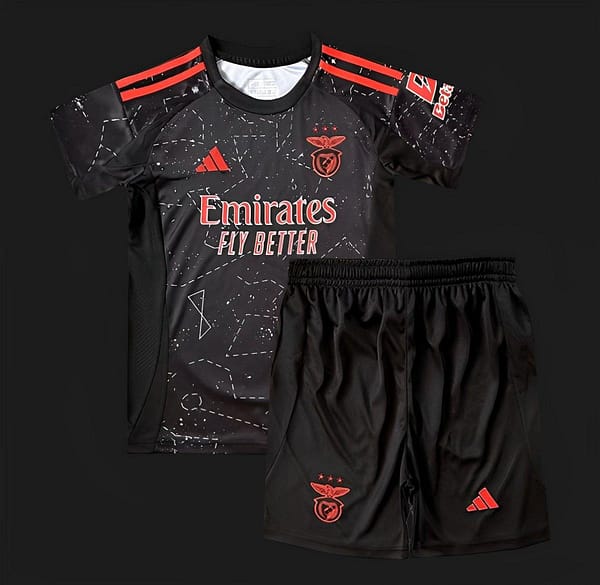 24/25 Kids Benfica Away Black Jersey