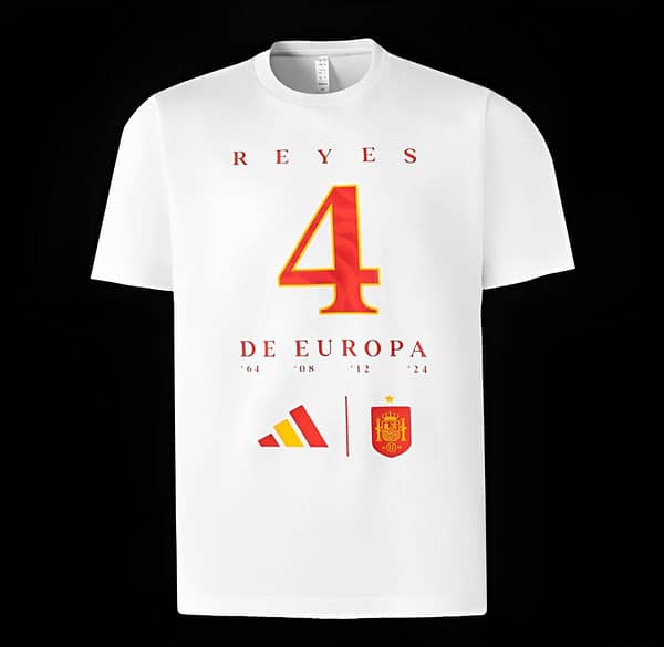 2024 Spain White EURO Cup Champion T-Shirts