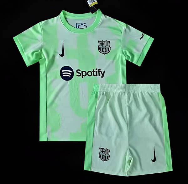 24/25 Kids Barcelona Third Green Jersey