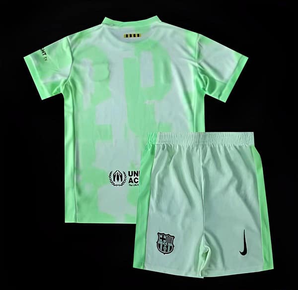24/25 Kids Barcelona Third Green Jersey - Image 2