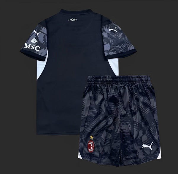 24/25 Kids AC Milan Black Goalkeeper Jersey - Image 2