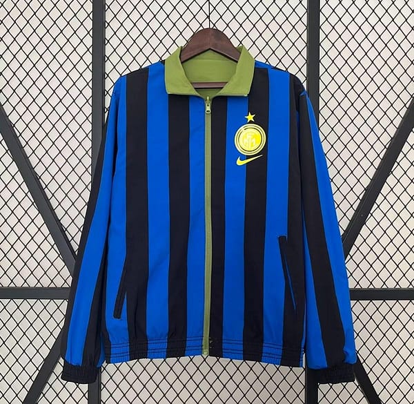 24/25 Inter Milan Green/Black Blue Reversible Windbreaker - Image 4