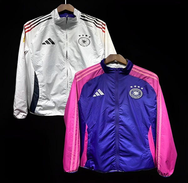 2024 Germany White/Purple Reversible Windbreaker