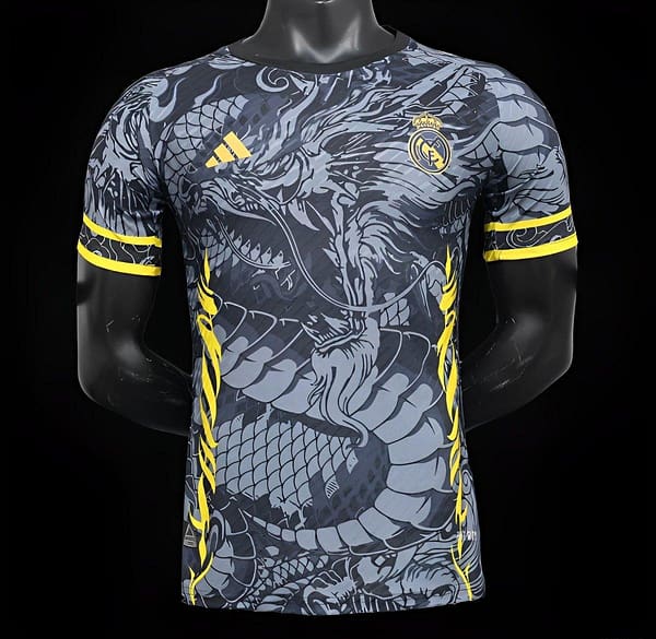 Player Version 24/25 Real Madrid Grey/Black Dragon Jersey