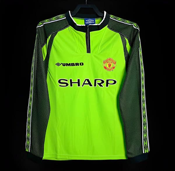 Retro 98/99 Manchester United Goalkeeper Green Long Sleeve Jeresy