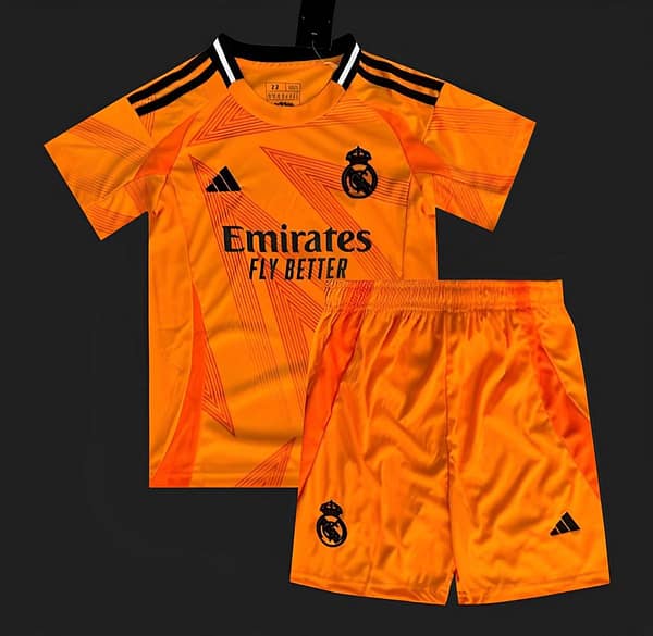 24/25 Kids Real Madrid Away Orange Jersey