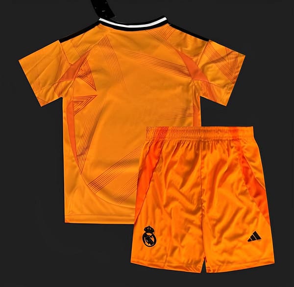 24/25 Kids Real Madrid Away Orange Jersey - Image 2