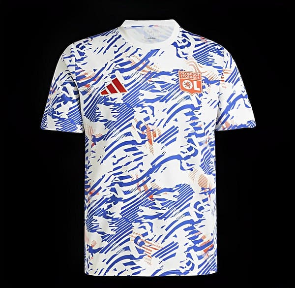 24/25 Olympique Lyon Abstract Blue Orange Pre-match Jersey