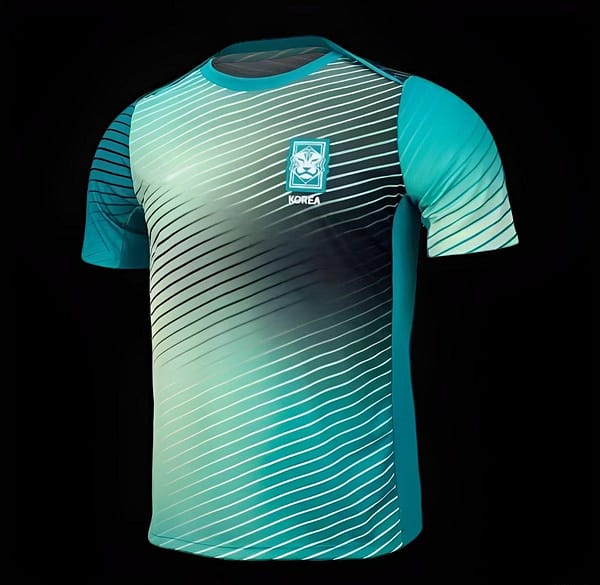 2024 South Korea Pre-Match Diagonal Stripes Jersey