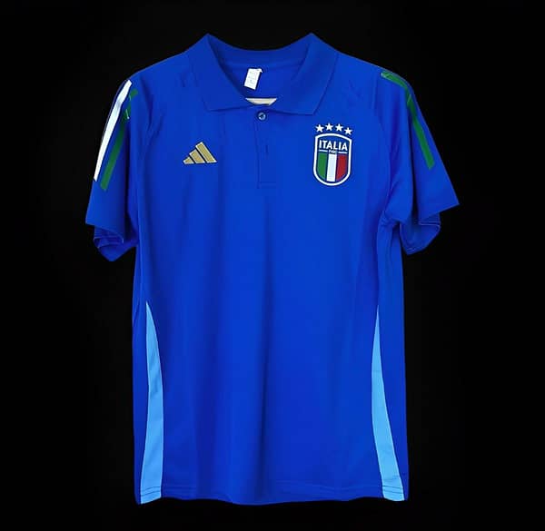 2024 Italy Home POLO Blue Jersey