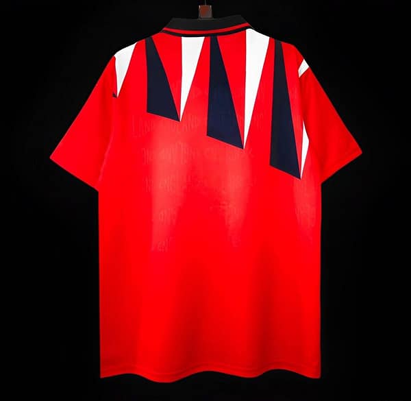 Retro 1992 England Away Red Jersey - Image 2