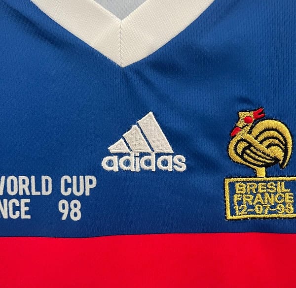 Retro 1998 Kids France Home Jersey - Image 3