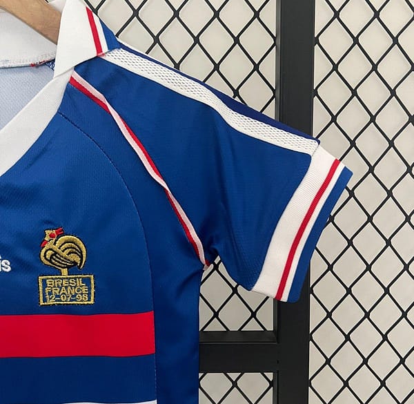 Retro 1998 Kids France Home Jersey - Image 4