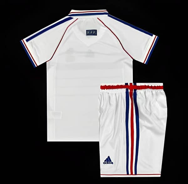 Retro 1998 Kids France Away White Jersey - Image 2
