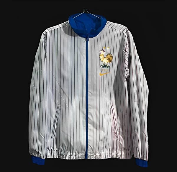 2024 France Blue/White Reversible Full Zipper Jacket - Image 4