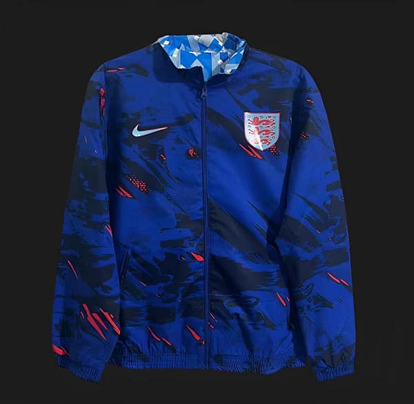 2024 England Reversible Blue/Navy Full Zipper Jacket - Image 3