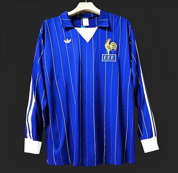 Retro 1982 France Home Long Sleeve Jersey