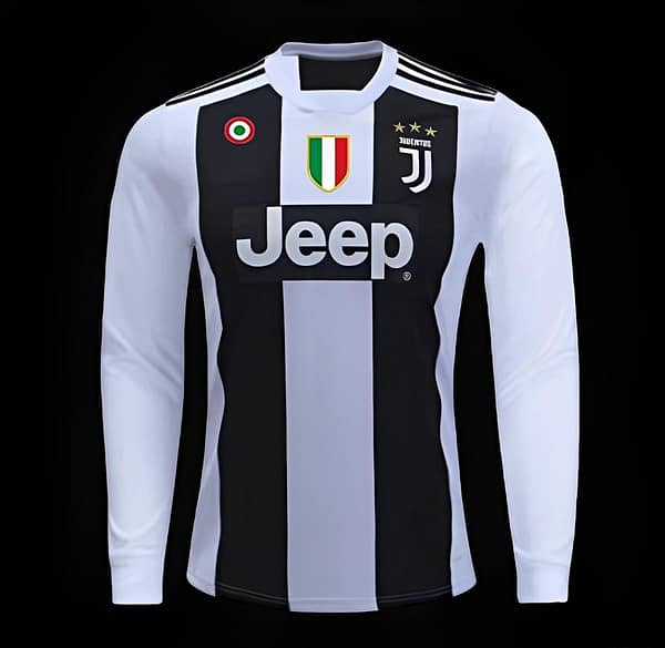Player Version Retro 18/19 Juventus Home Long Sleeve Jersey - Image 4